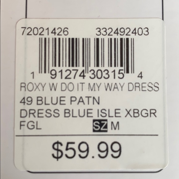 New Roxy Tropical Pattern size Medium Dress - Picture 2 of 3